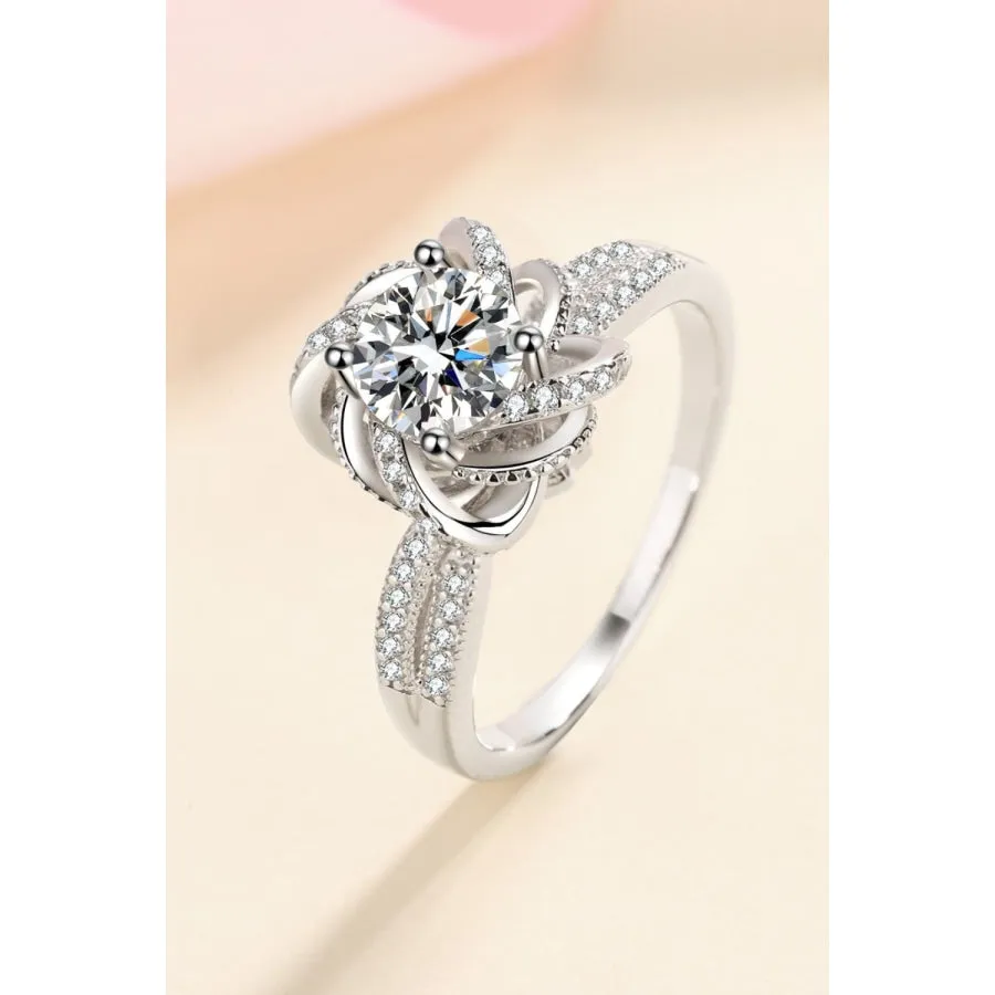 1 Carat Moissanite 925 Sterling Silver Ring