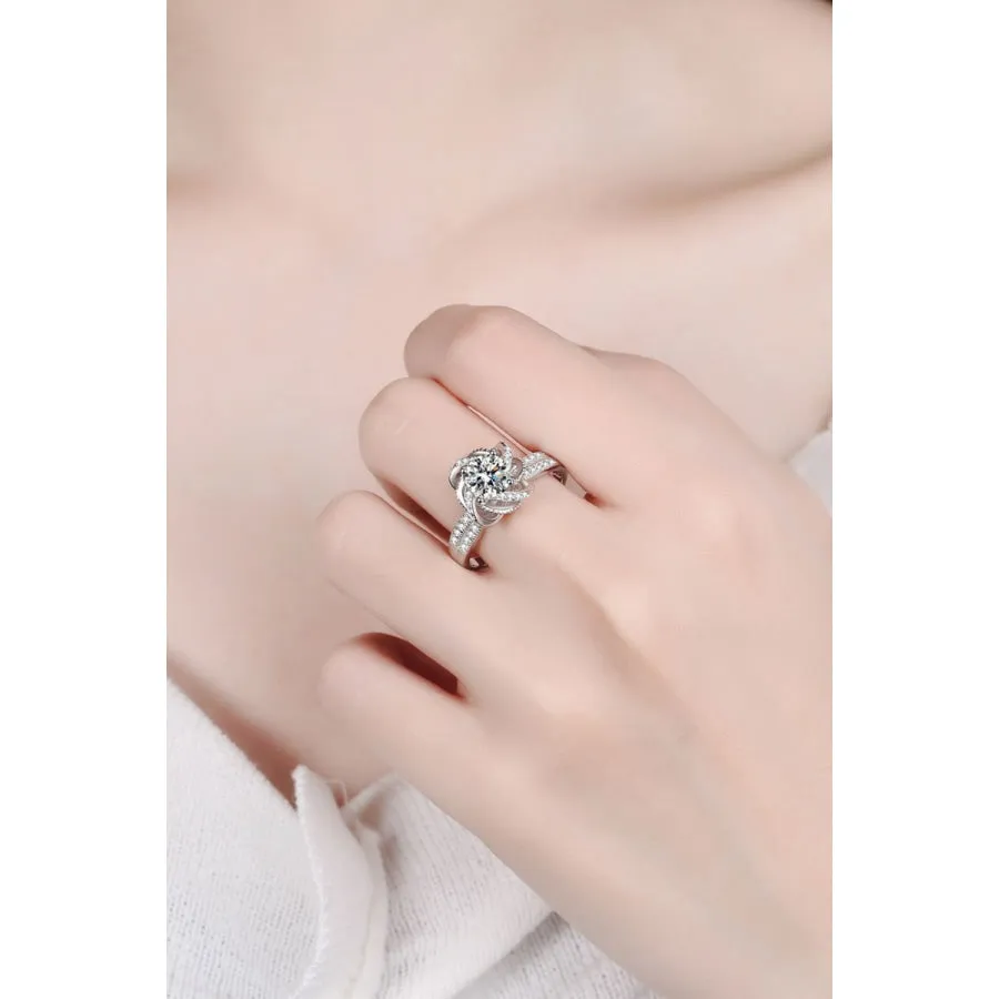 1 Carat Moissanite 925 Sterling Silver Ring