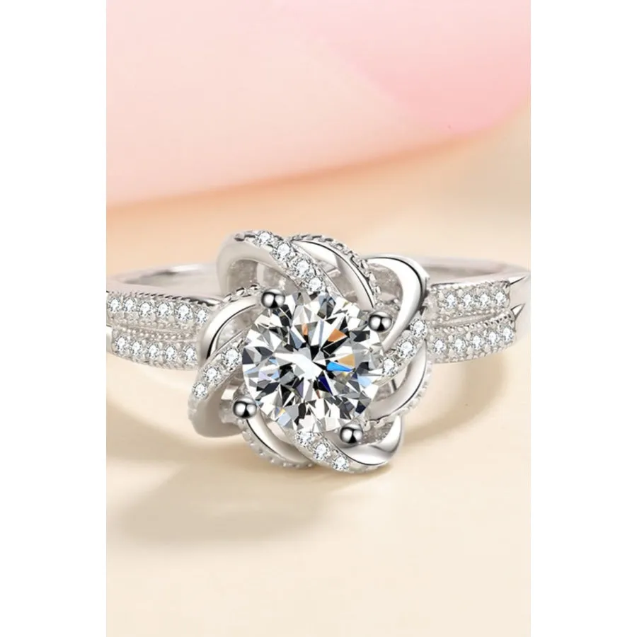 1 Carat Moissanite 925 Sterling Silver Ring