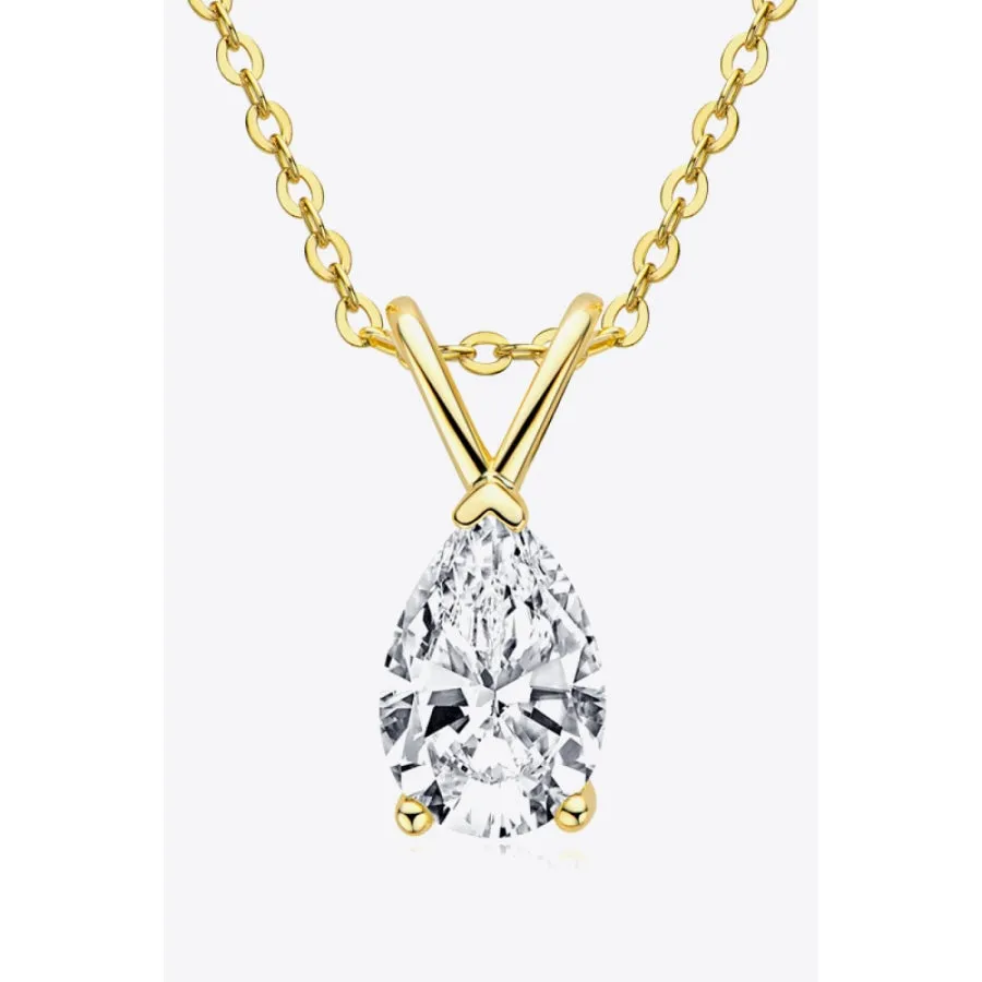 1.5 Carat Moissanite Pendant 925 Sterling Silver Necklace