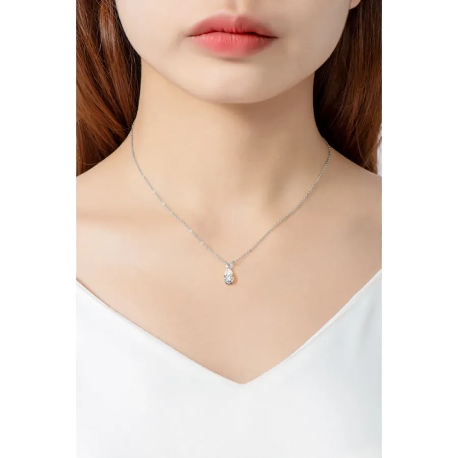 1.5 Carat Moissanite Pendant 925 Sterling Silver Necklace