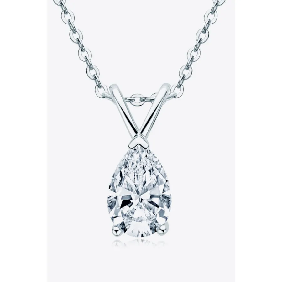 1.5 Carat Moissanite Pendant 925 Sterling Silver Necklace