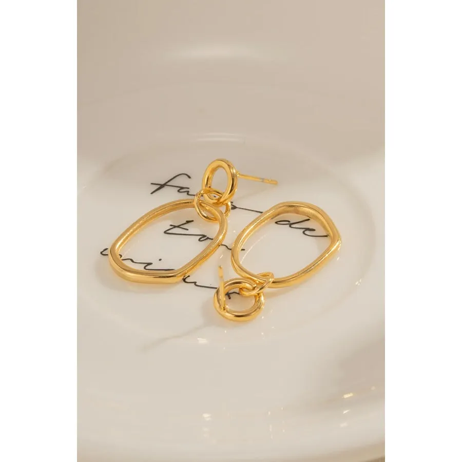 18K Gold-Plated Dangle Earrings