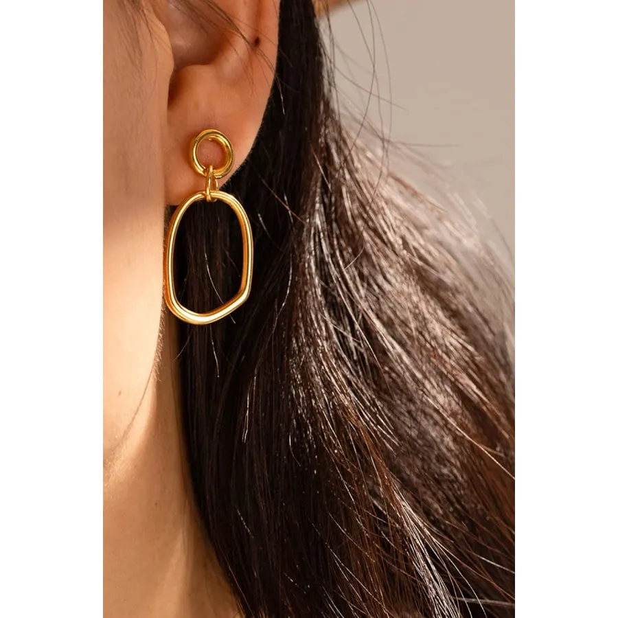 18K Gold-Plated Dangle Earrings