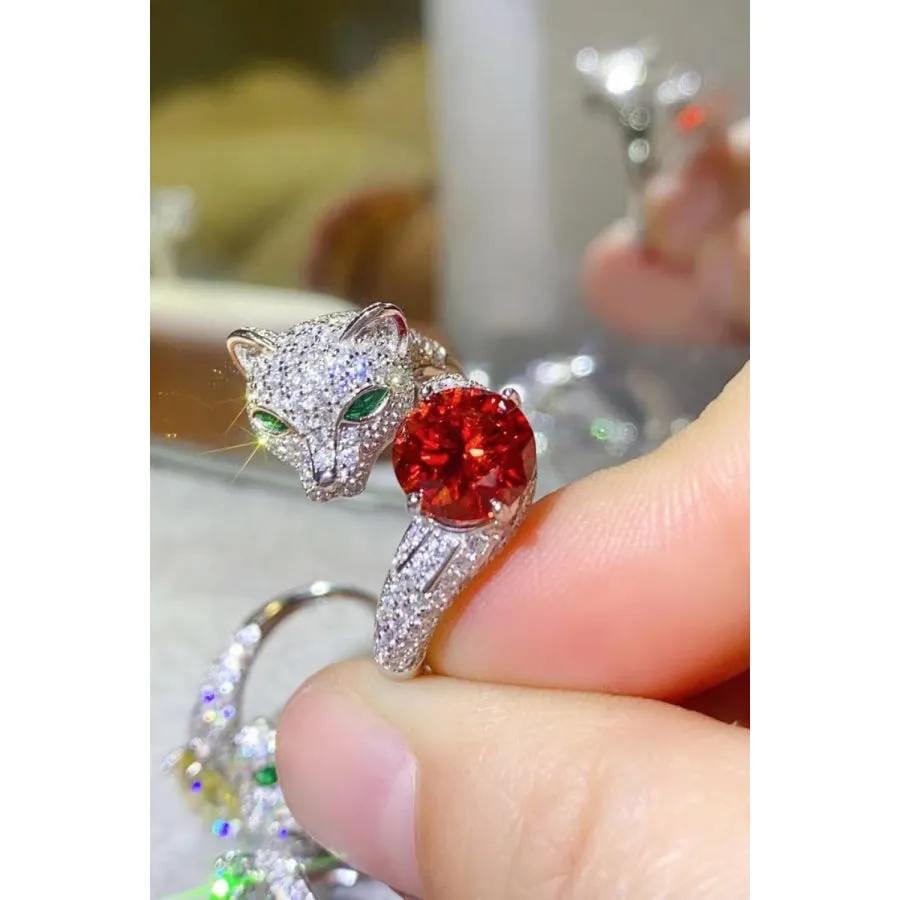 2 Carat Moissanite Adjustable Animal Ring