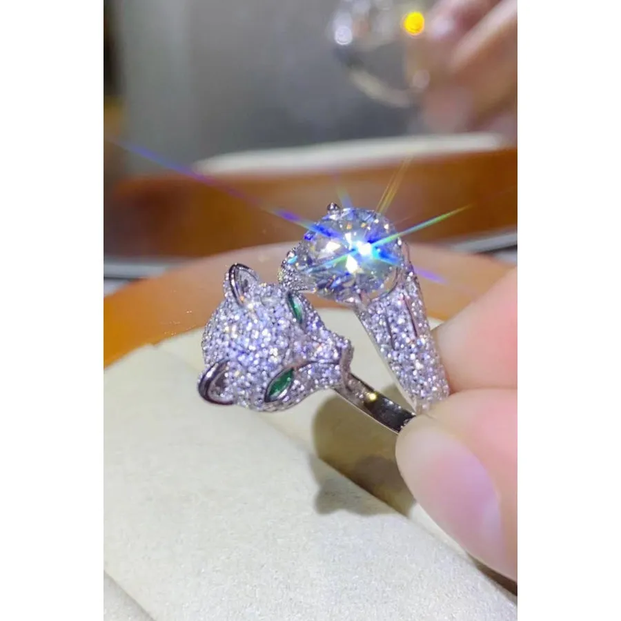 2 Carat Moissanite Adjustable Animal Ring