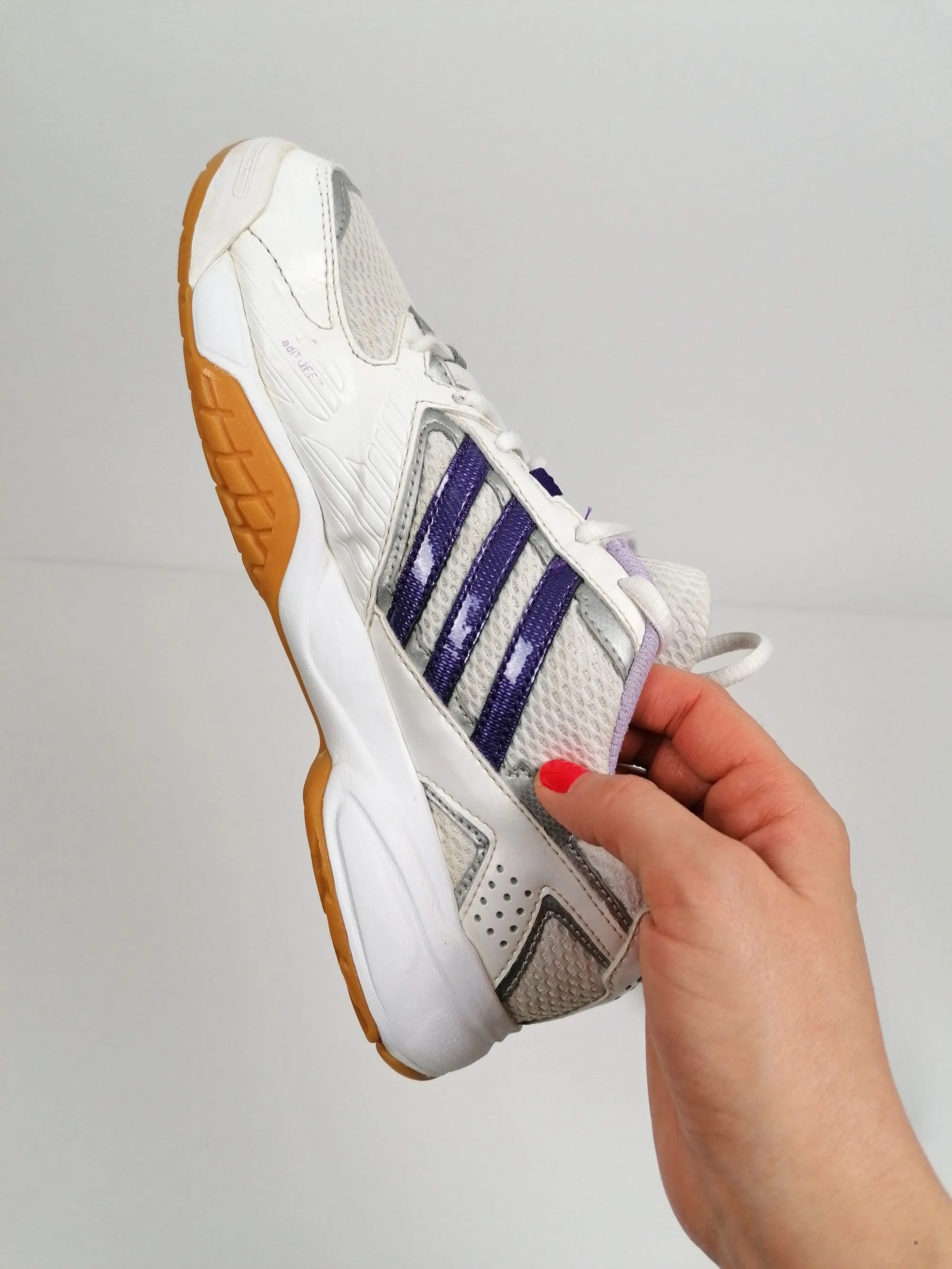 2011 ADIDAS Adituff Sneakers White Silver Purple - size UK 5/ EU 38/ 23.5 cm