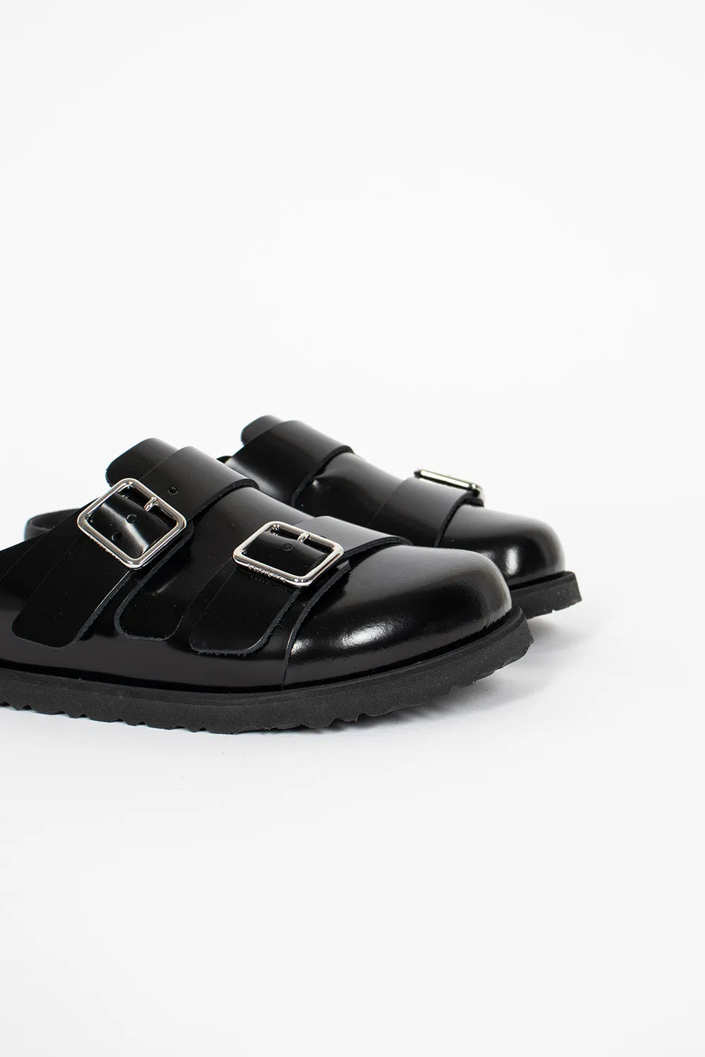 222 West Leather Sandals Black