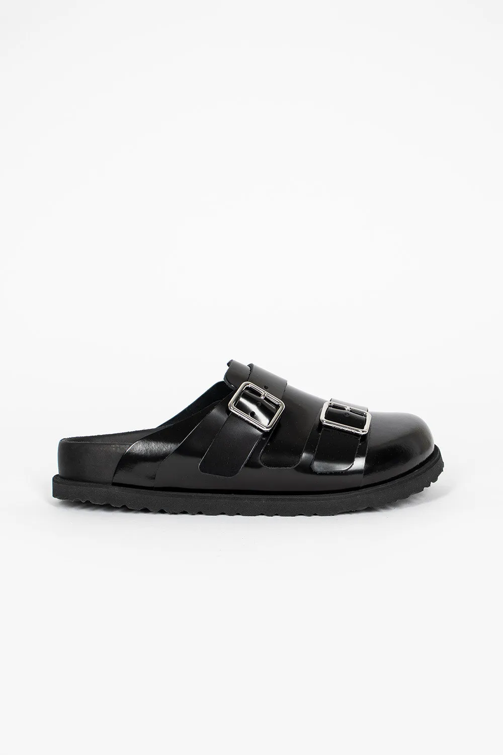 222 West Leather Sandals Black