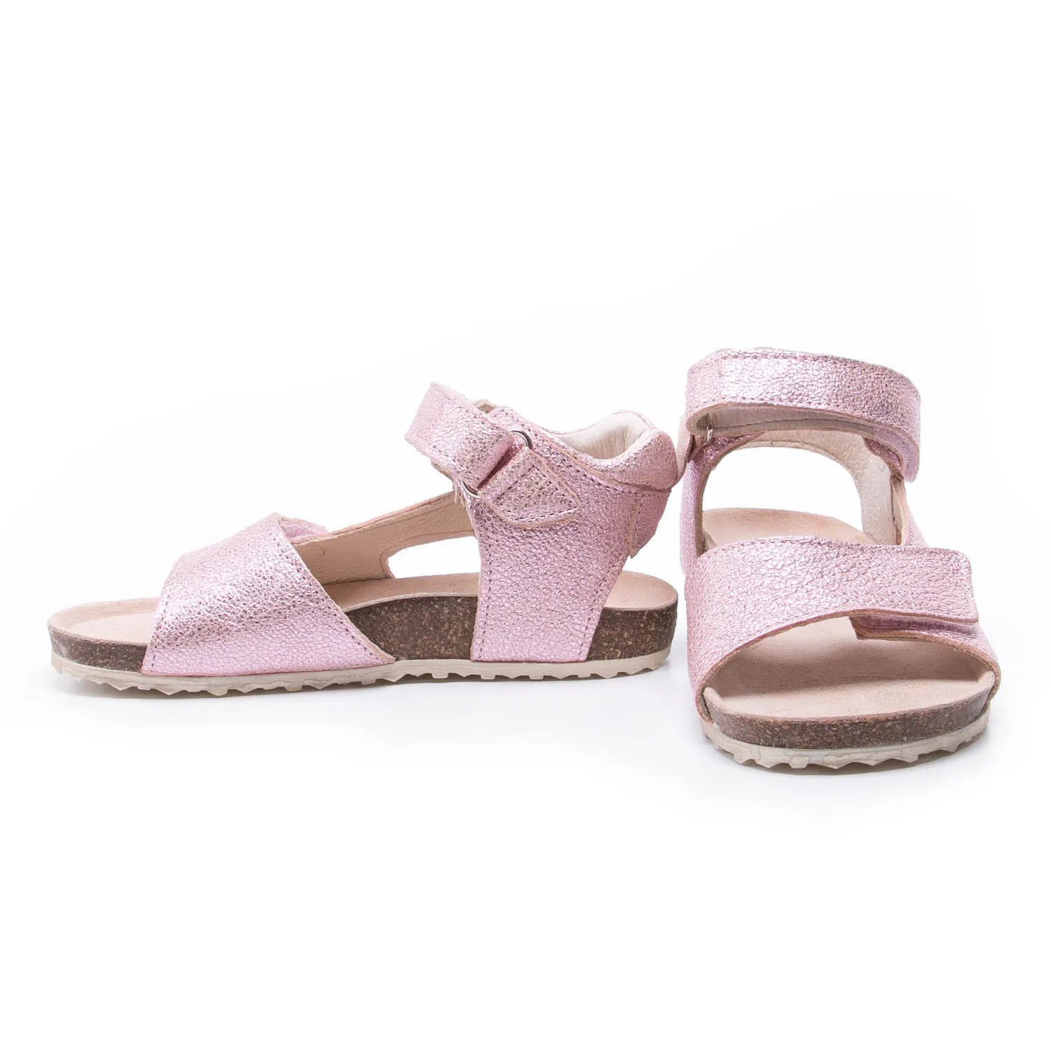 (2508C/2509C) Emel pink shiny velcro sandals