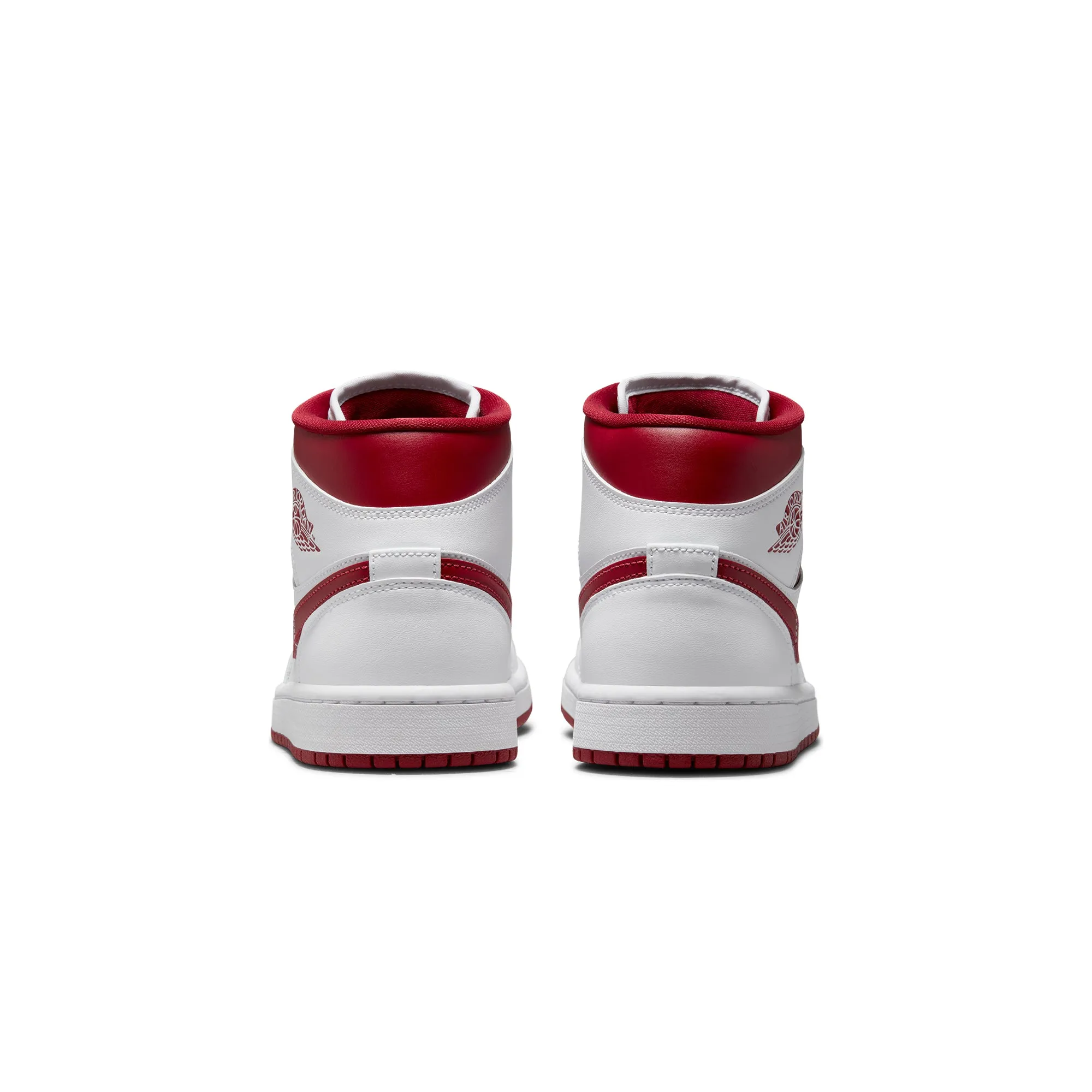 Air Jordan Womens 1 Mid Shoes 'White/Pomegranate'