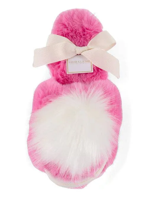 Amor Faux Fur Slippers - Magenta