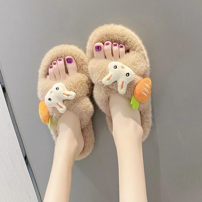 Cute Bunny Carrot Slippers