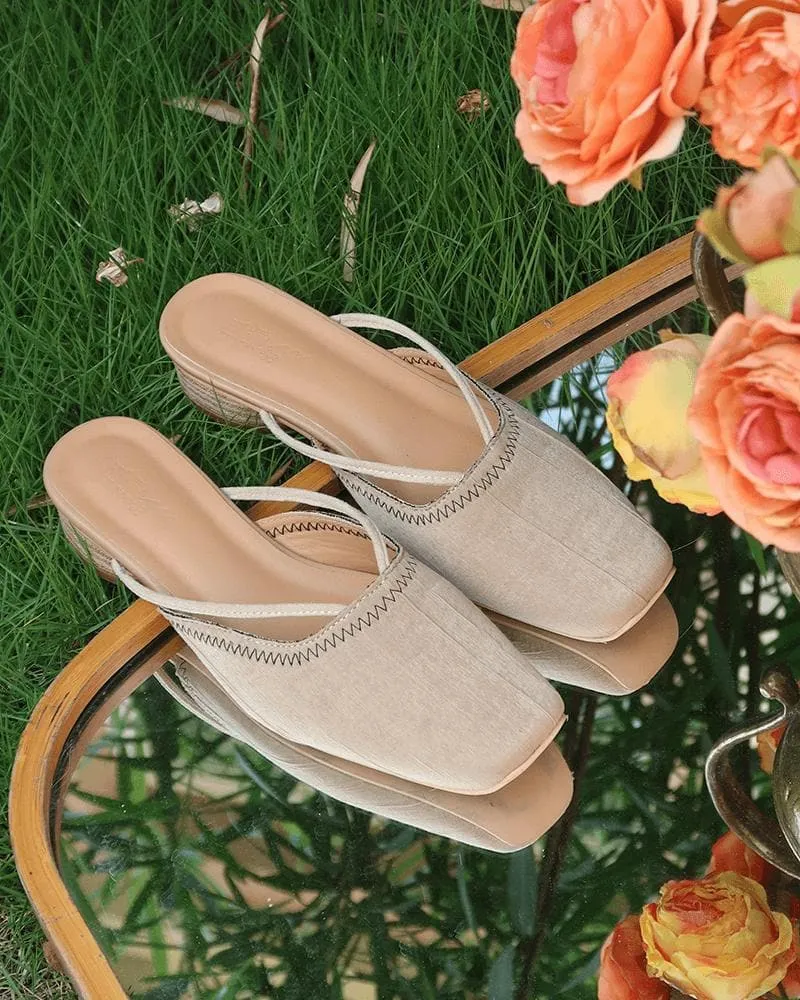 Elegant Square Toe Slippers