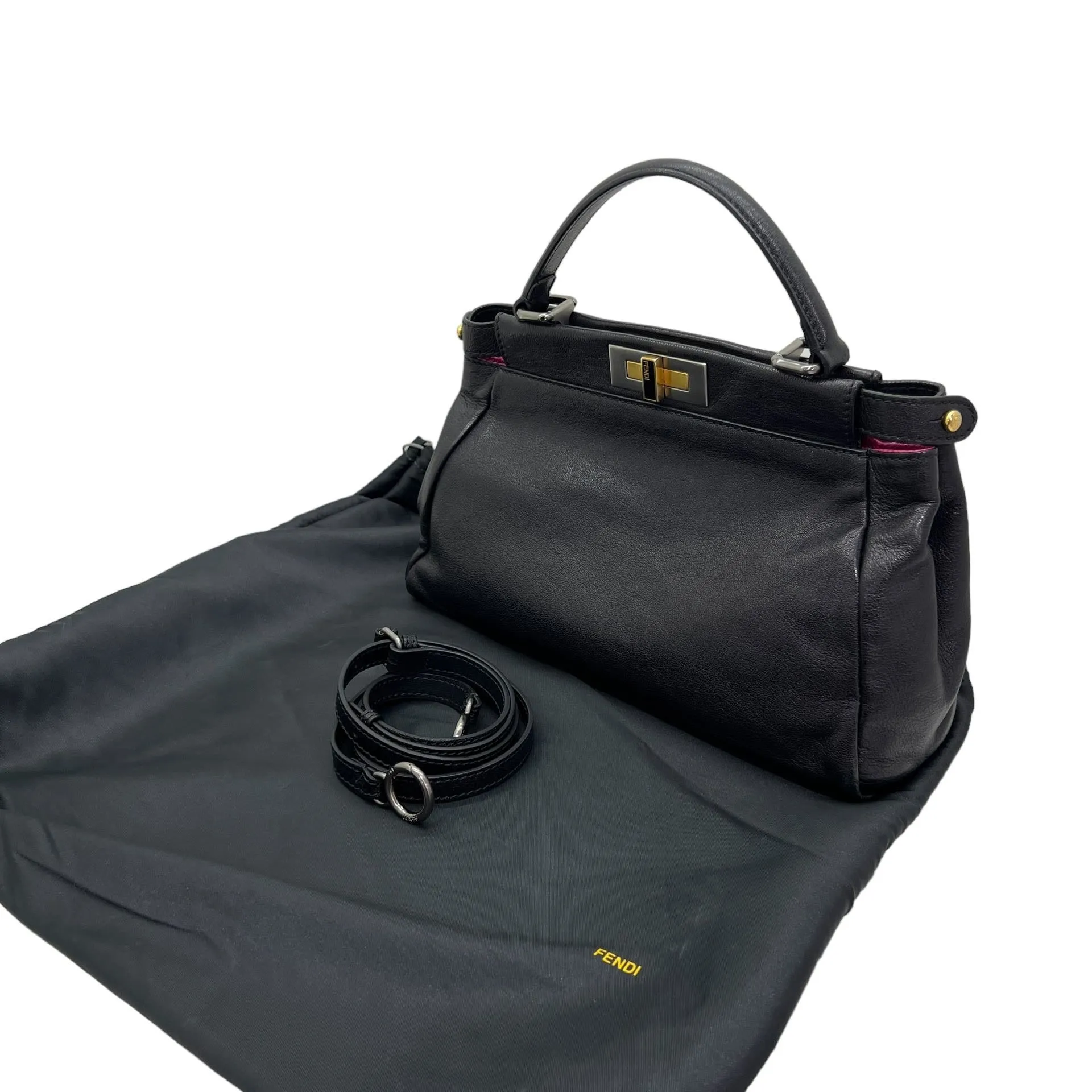 FENDI PEEKABOO BORSA IN PELLE CON TRACOLLA