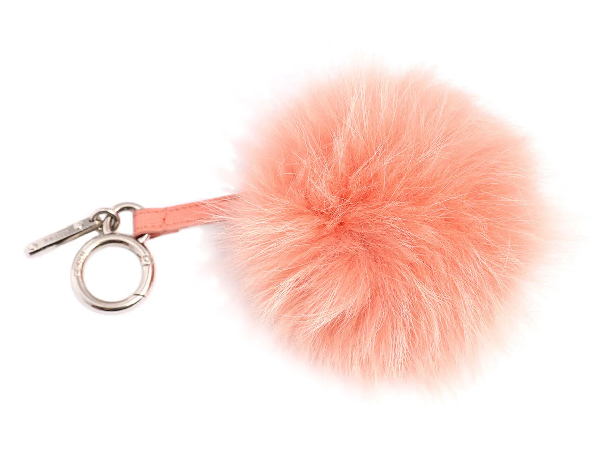 Fendi Pink Fur Pom Pom Bag Charm