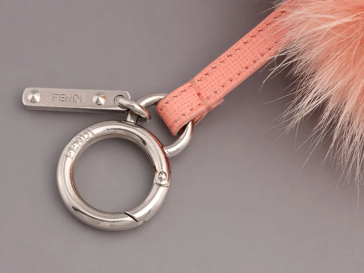 Fendi Pink Fur Pom Pom Bag Charm