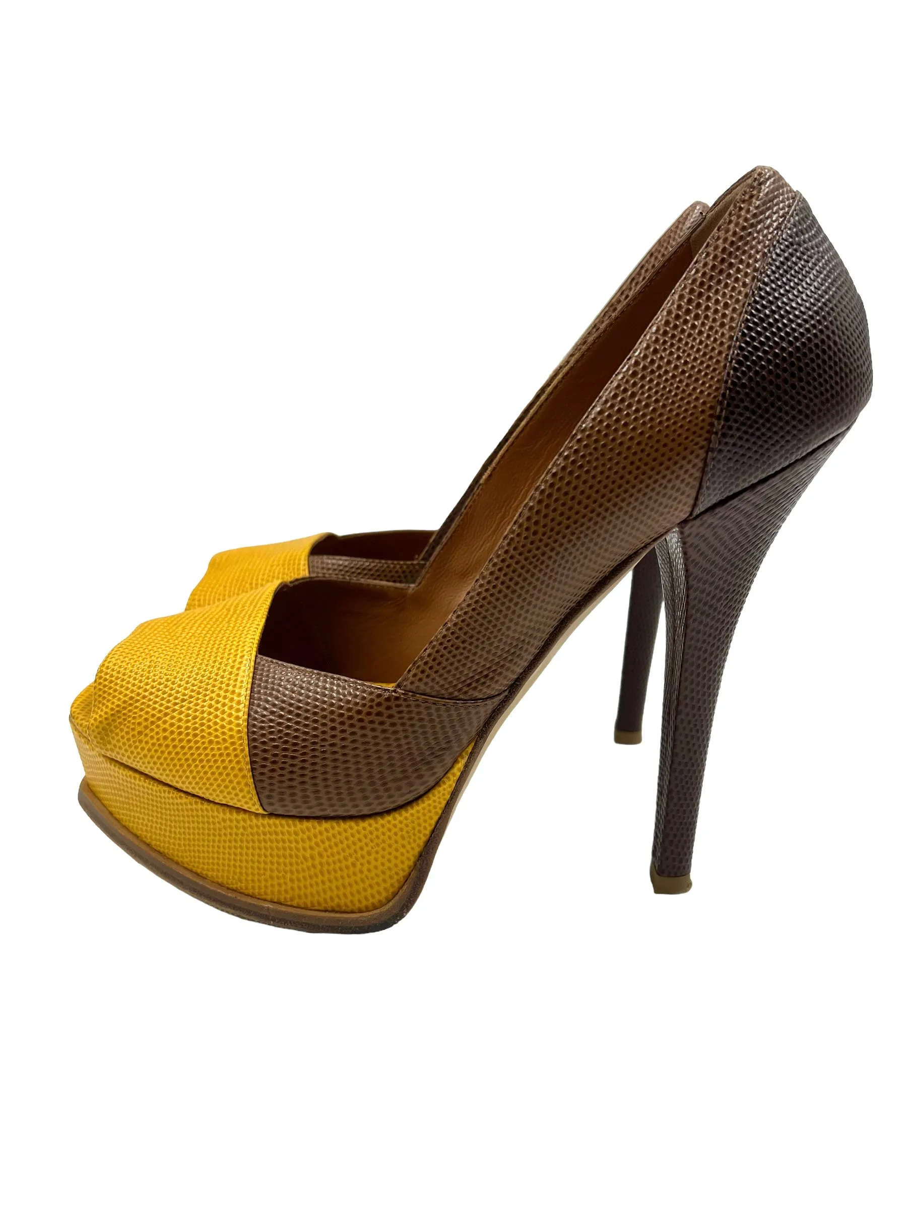 Fendi Size 40 Color Block 'Fendista' Platform Heels