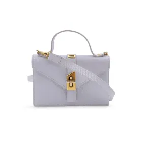 Fendi Vintage White Leather Textured Convertible Mini Handbag