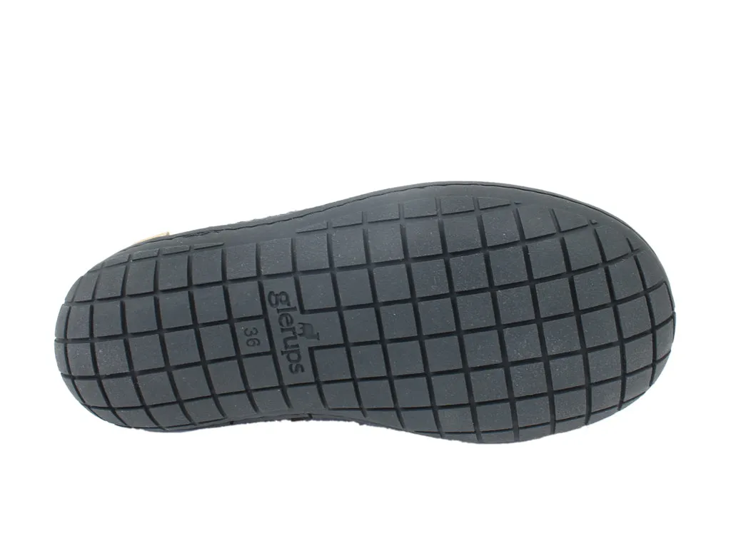 Glerups Slippers Charcoal Rubber Sole