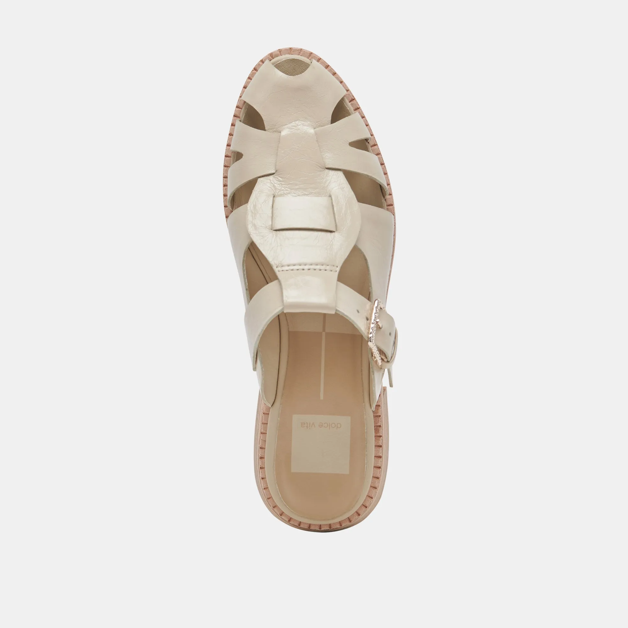 HIPPIE FLATS SAND CRINKLE PATENT