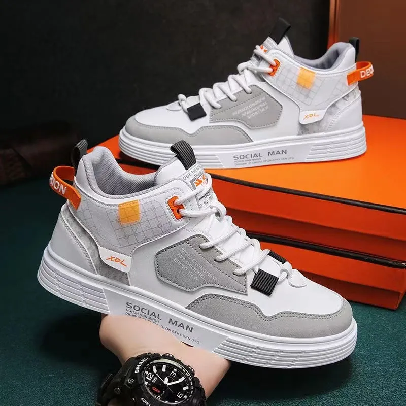 INSTOCK - Spring and Summer New High Top Men's Flat Shoes Trendy