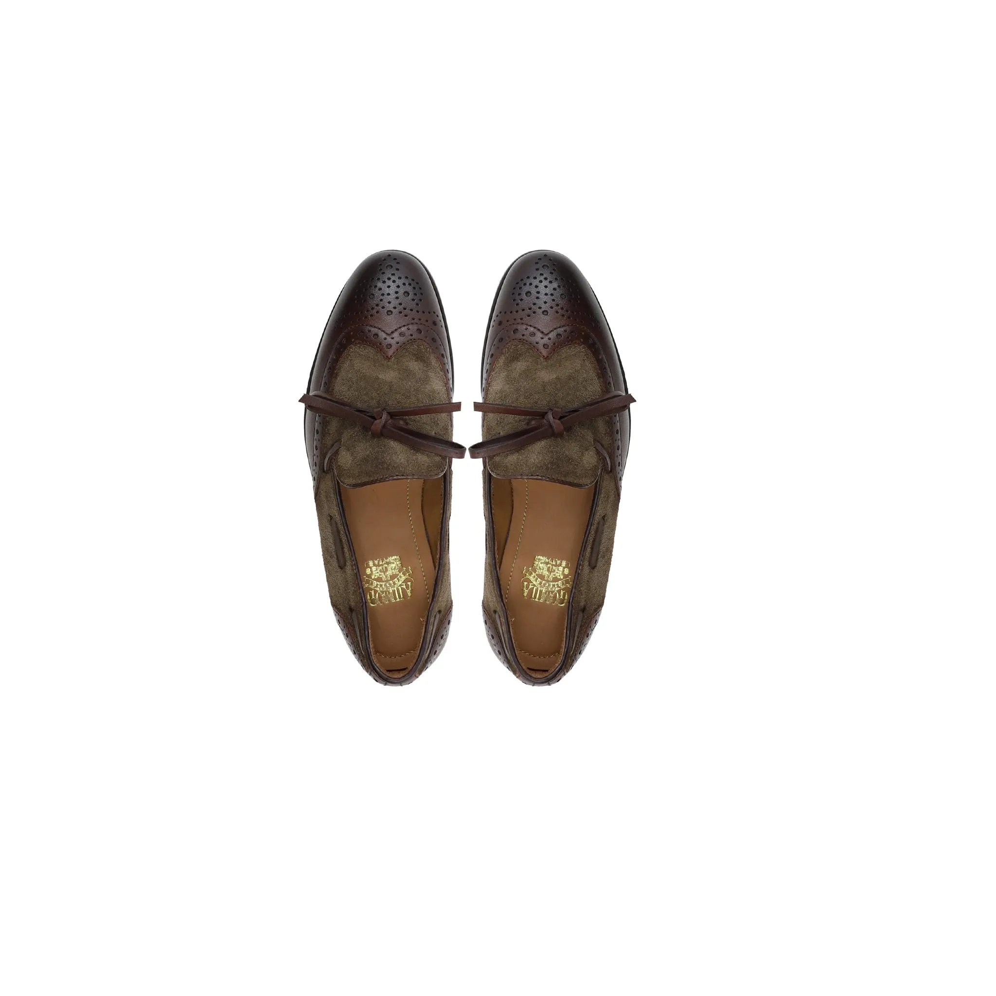 Lansing -  Kid's Brown Calf Leather and Kid Suede Loafer (5-12 Years Old)