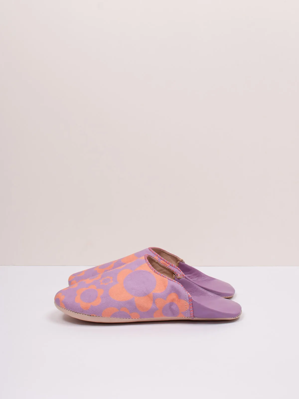 Margot Floral Babouche Slippers, Lilac