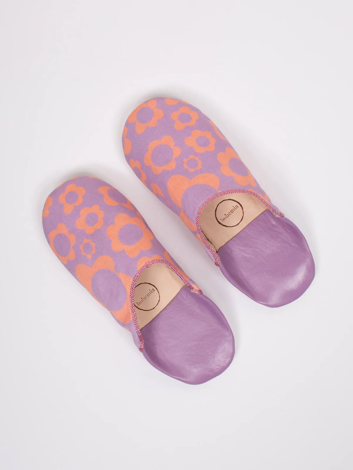 Margot Floral Babouche Slippers, Lilac