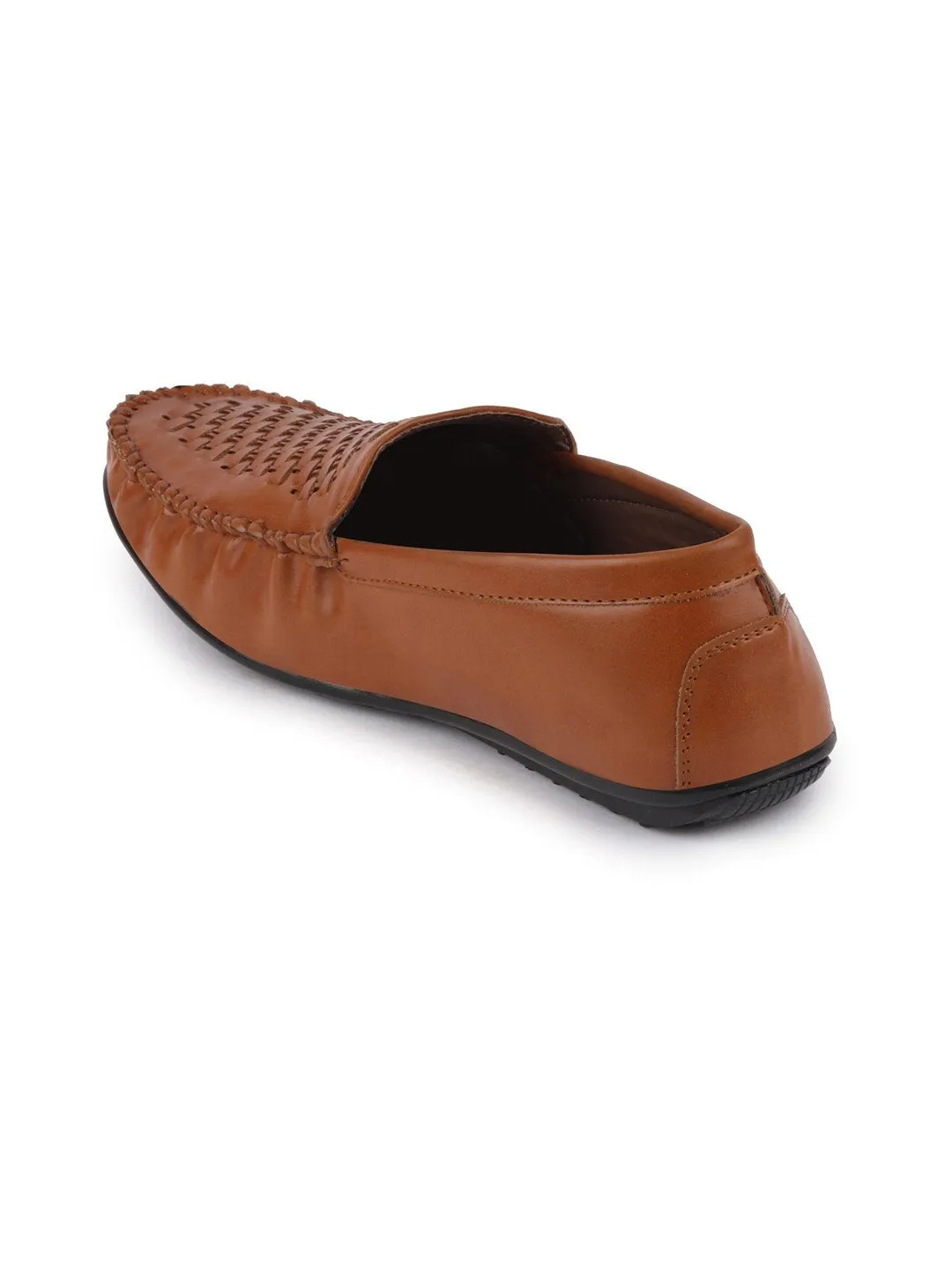 Men Tan Casual Slip-On Loafers