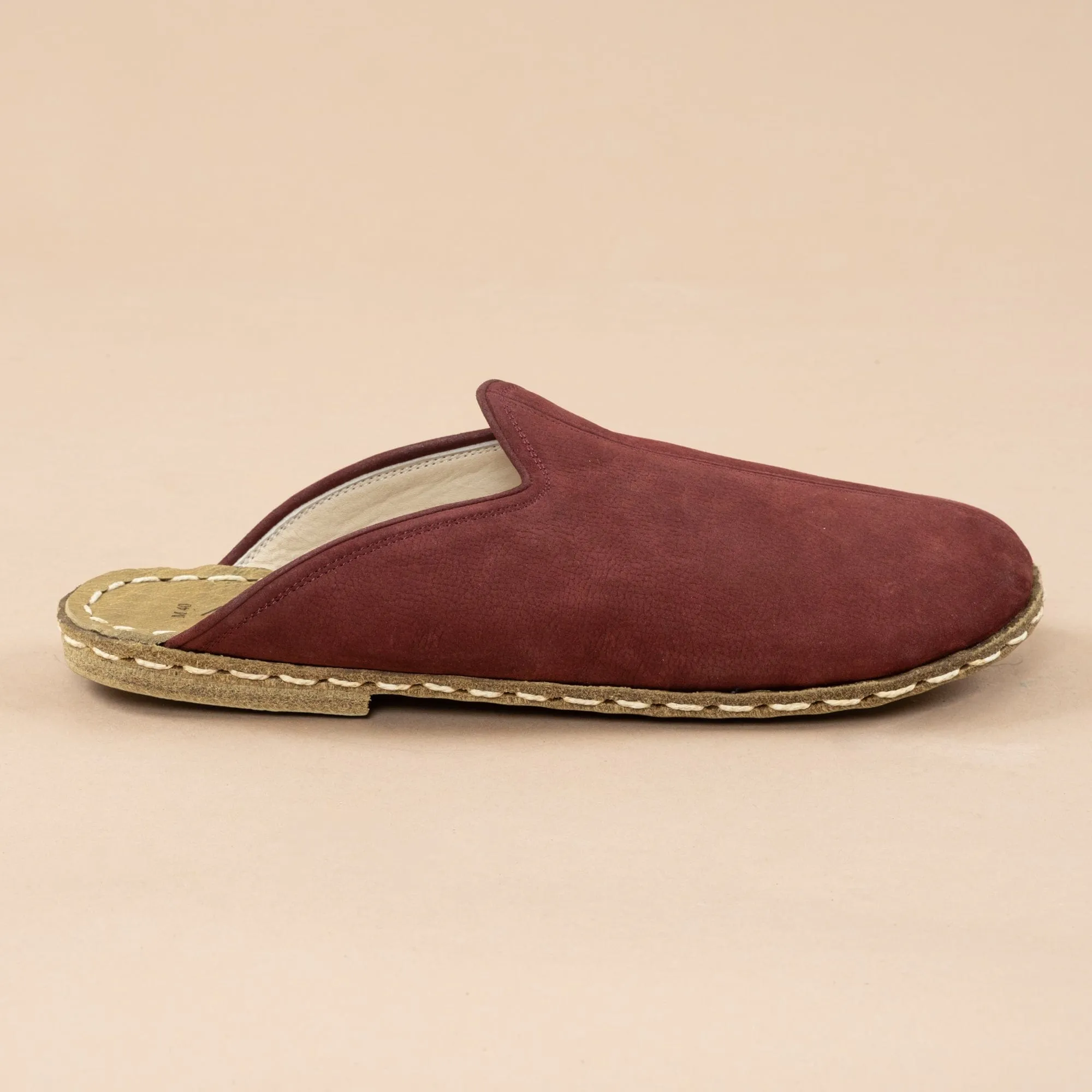 Men's Burgundy Barefoot Slippers