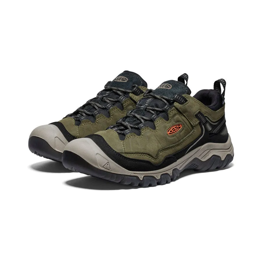 Men's Targhee IV Waterproof Hiking Shoe  |  Dark Olive/Gold Flame