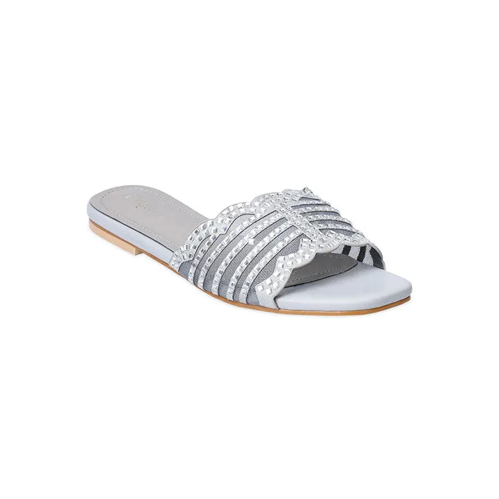 Mesh Diamante Slide Sandal MY 258