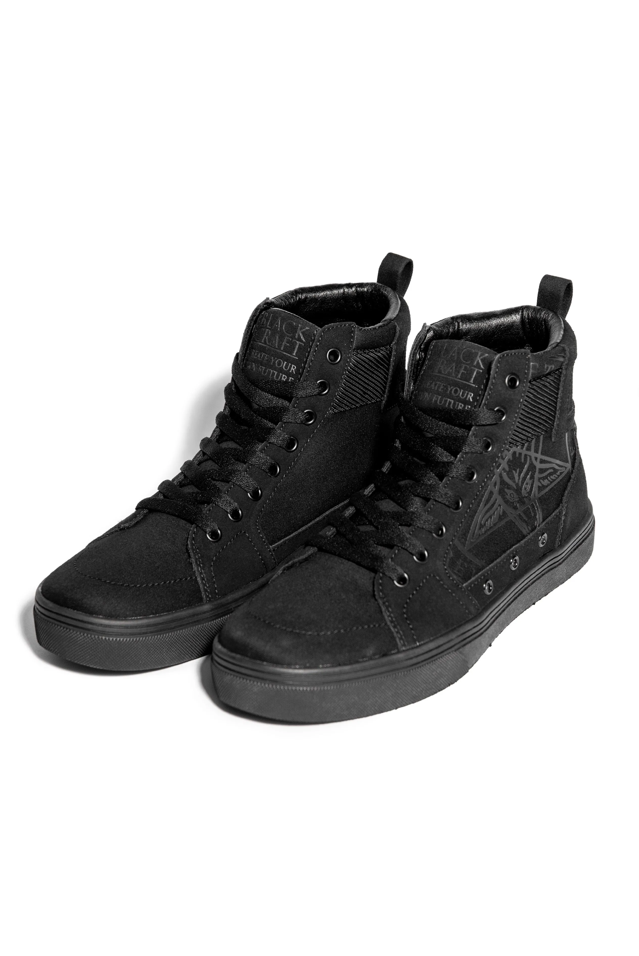 Normandy - Black On Black High Top Sneaker