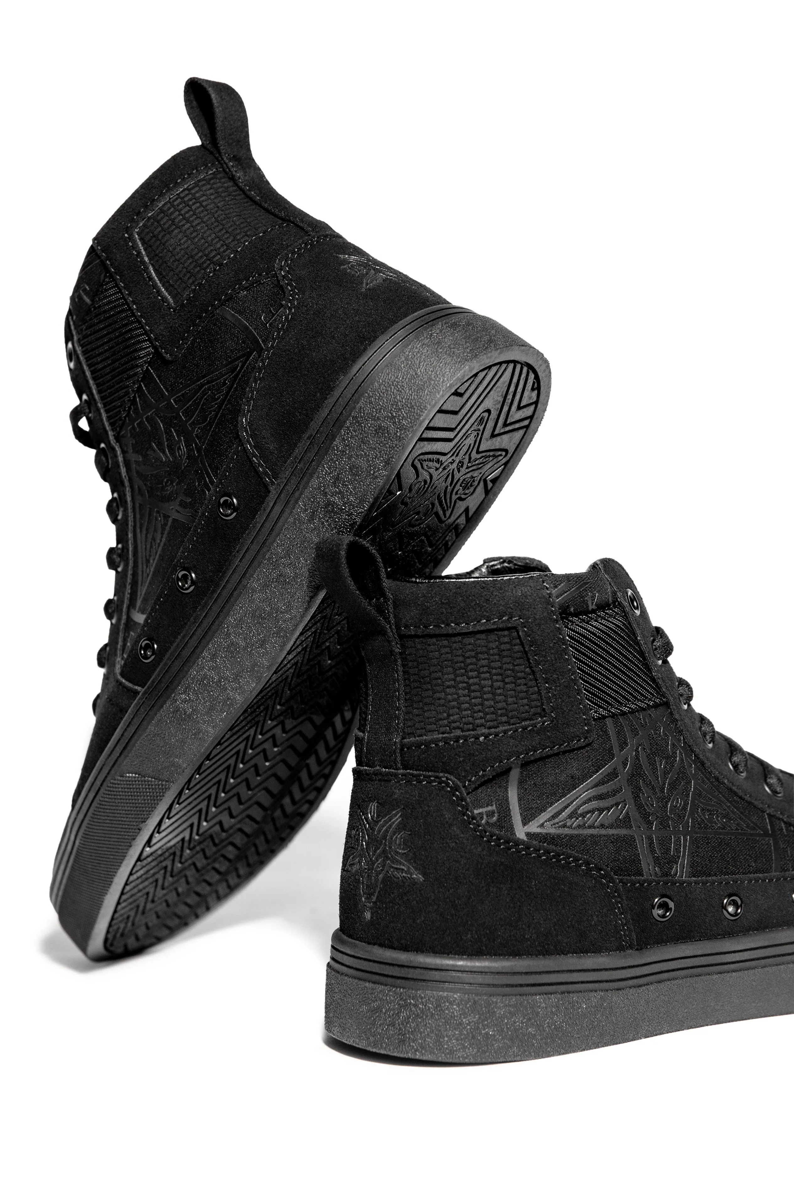 Normandy - Black On Black High Top Sneaker