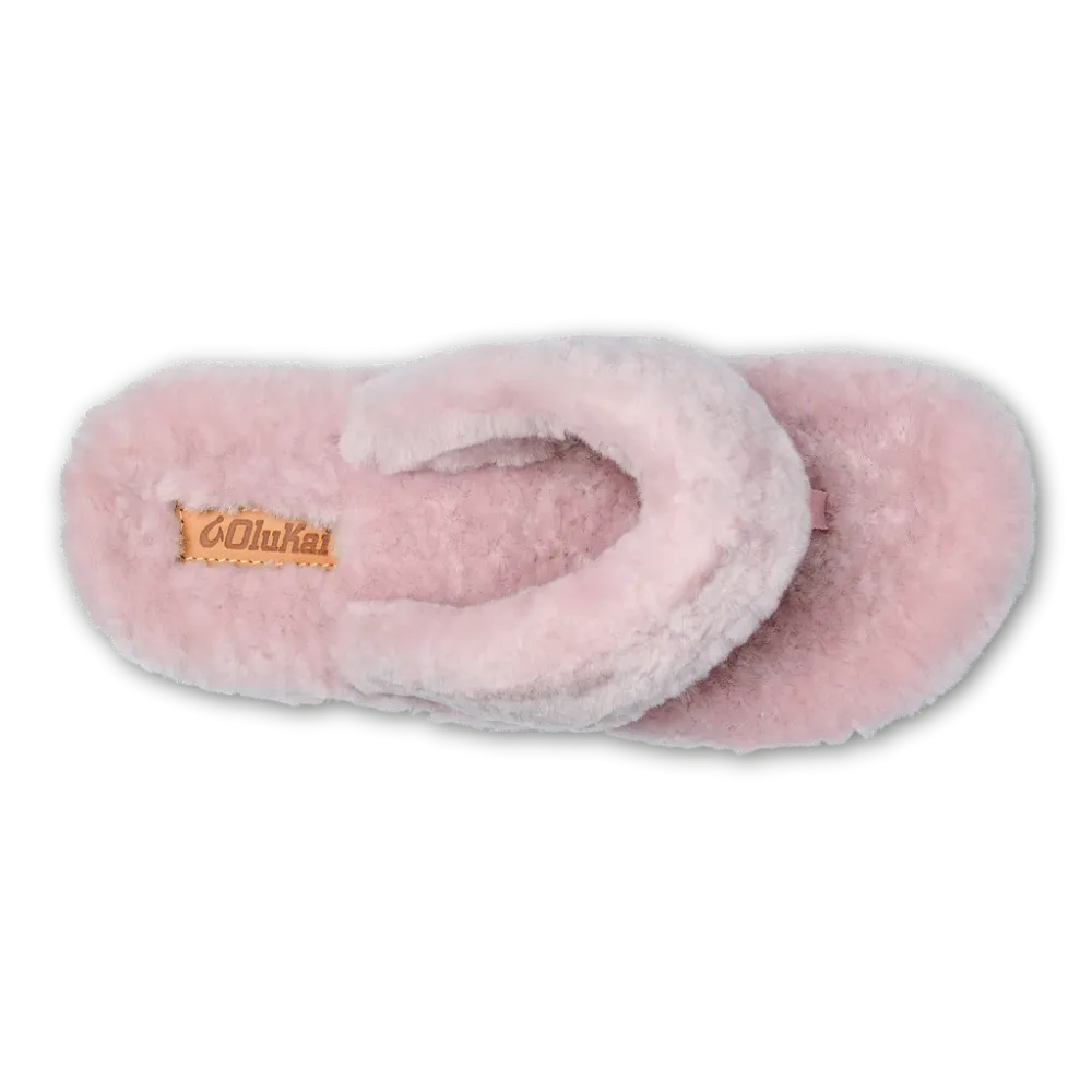 Olukai Women's Kipe'a Heu Shearling Slipper - Pink Clay