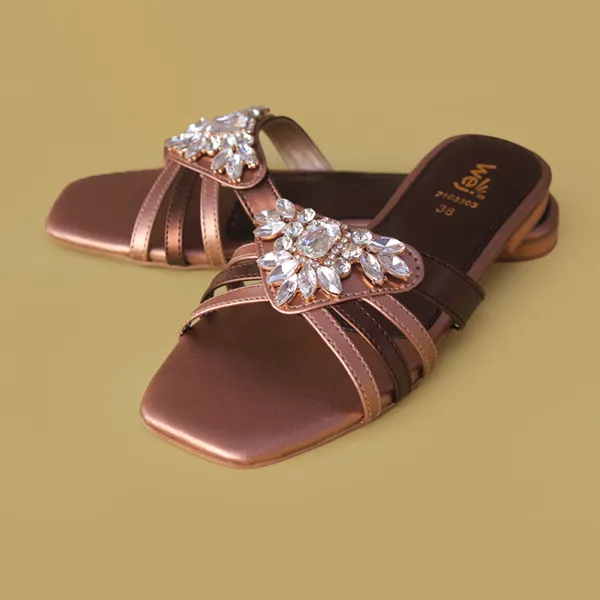 Peach Fancy Slippers for women