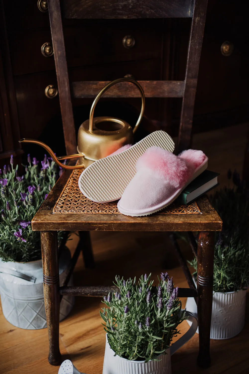 Pink 'CLOUD' Sheepskin Slippers