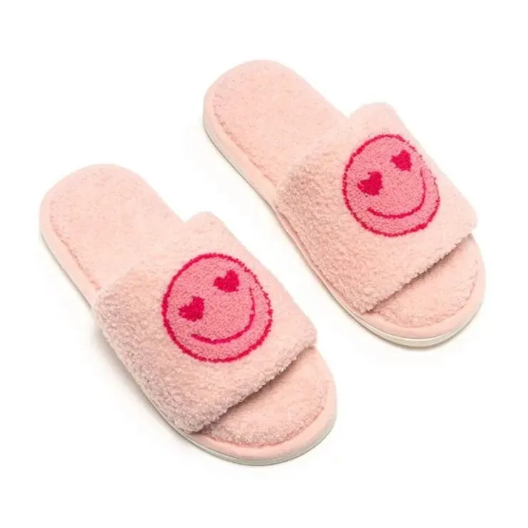 Pink Happy Slide Slippers