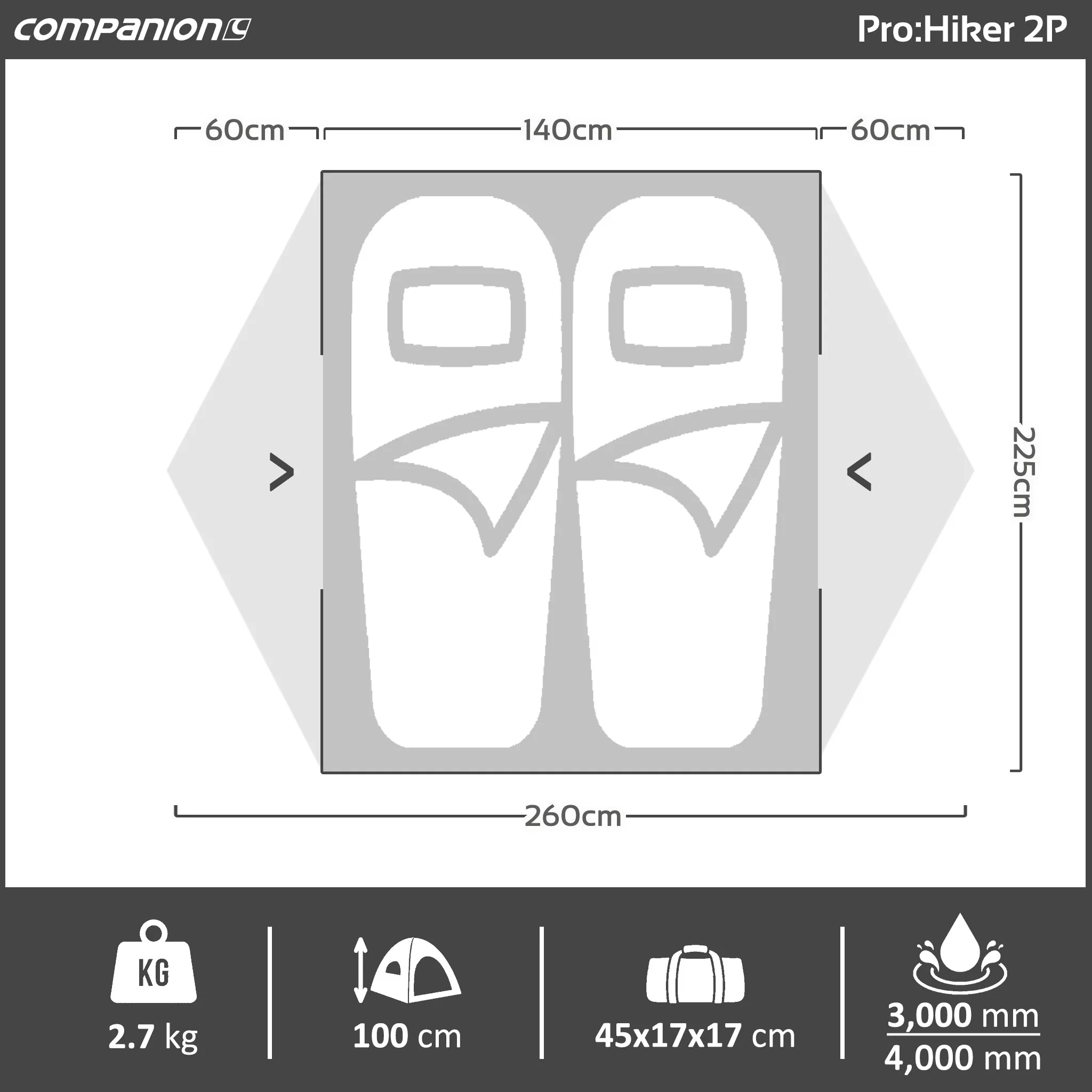 Pro Hiker 2P Hiking Tent