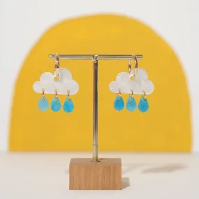 Rain Cloud Hoop Earrings