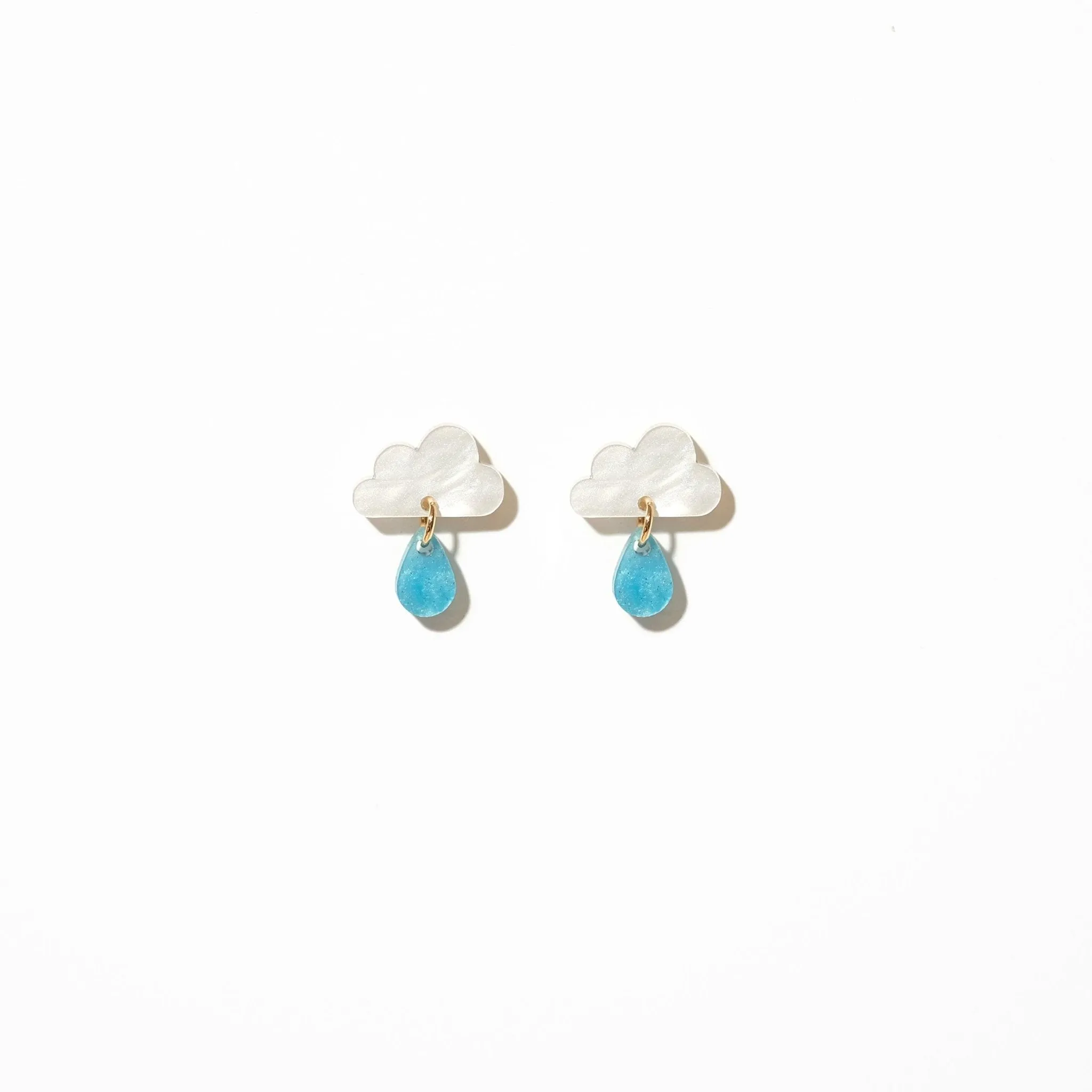 Rain cloud mini dangle earrings