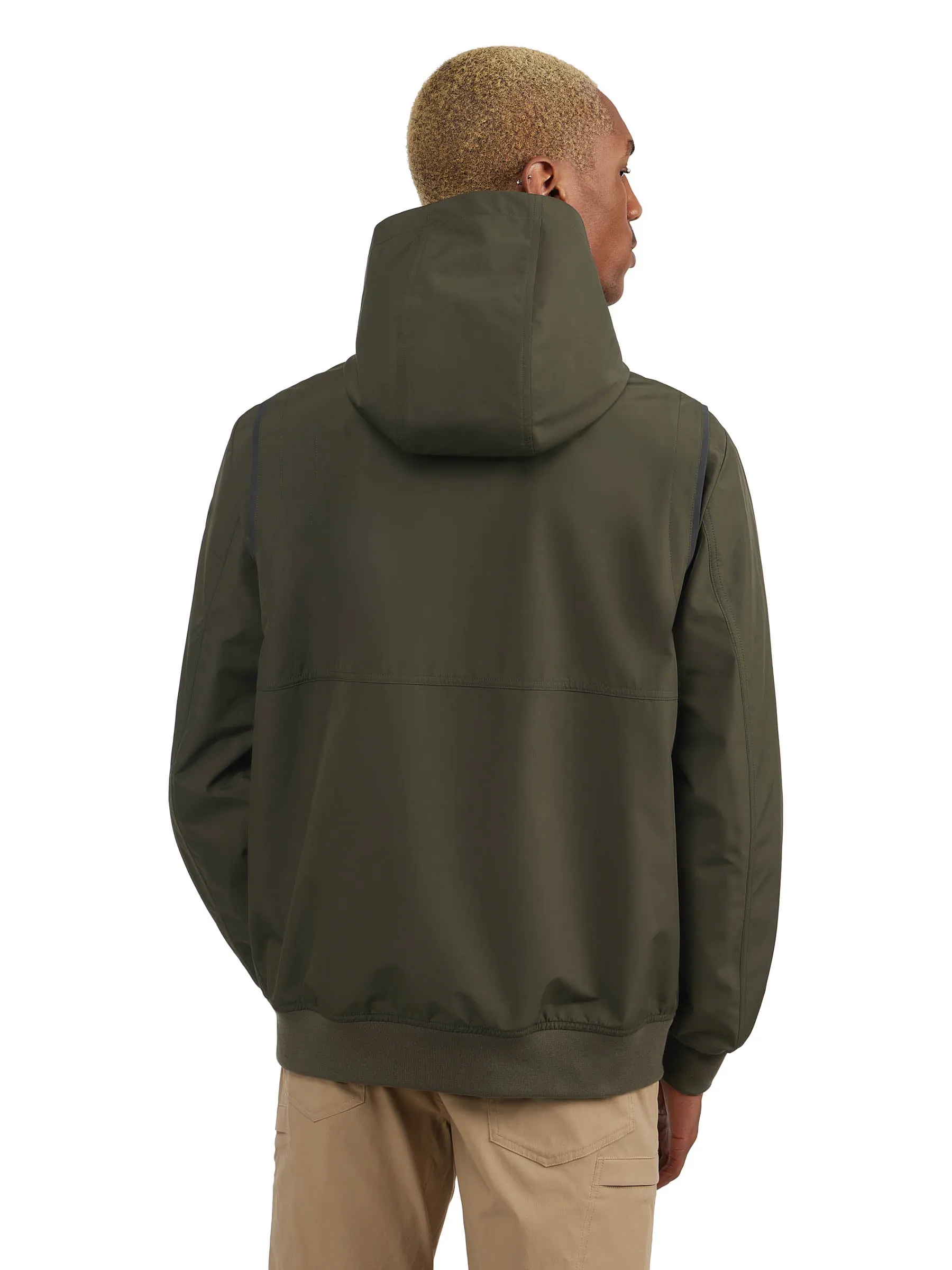 Riku Men's Golf-Style Rain Shell w/ Detachable Hood