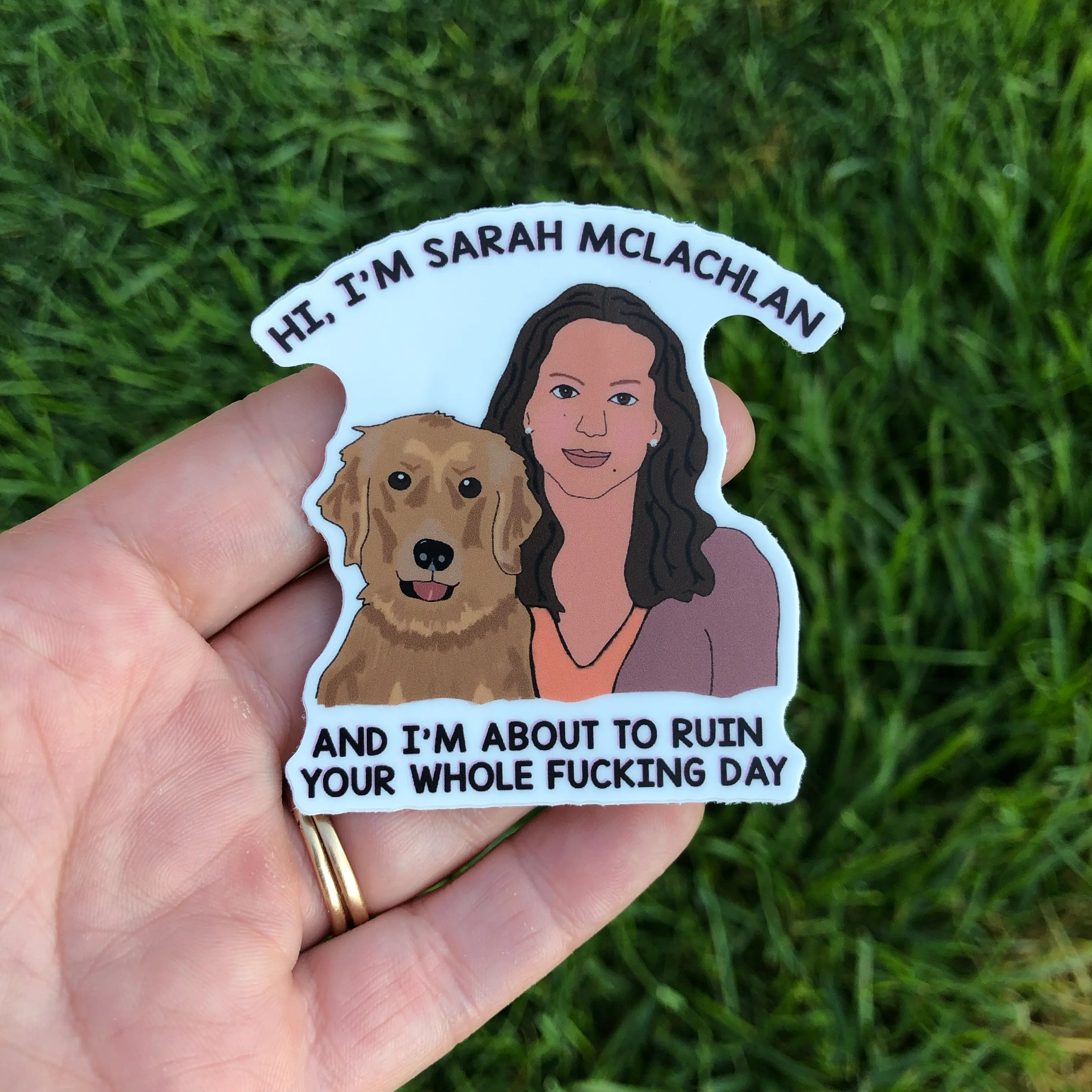 Sarah McLachlan Sad Animal Commercial Vinyl Sticker