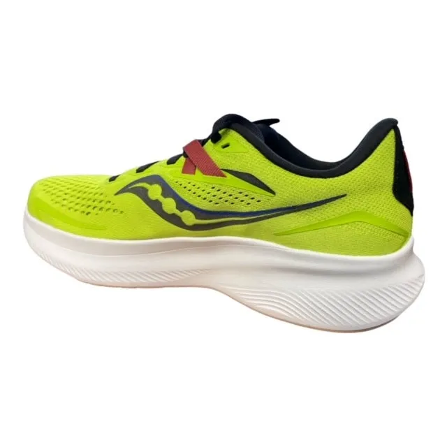 Saucony men's running shoe Ride 15 S20729 25 acid lime-spice chaux 