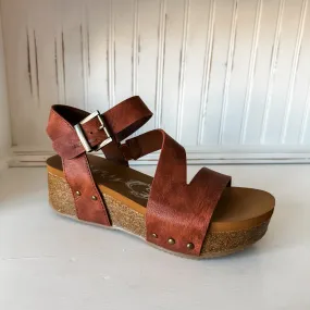 Shayne Wedge Sandal - Rust