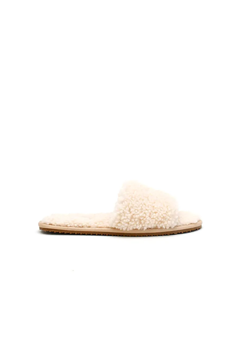 SHEARLING SLIPPER - CREAM