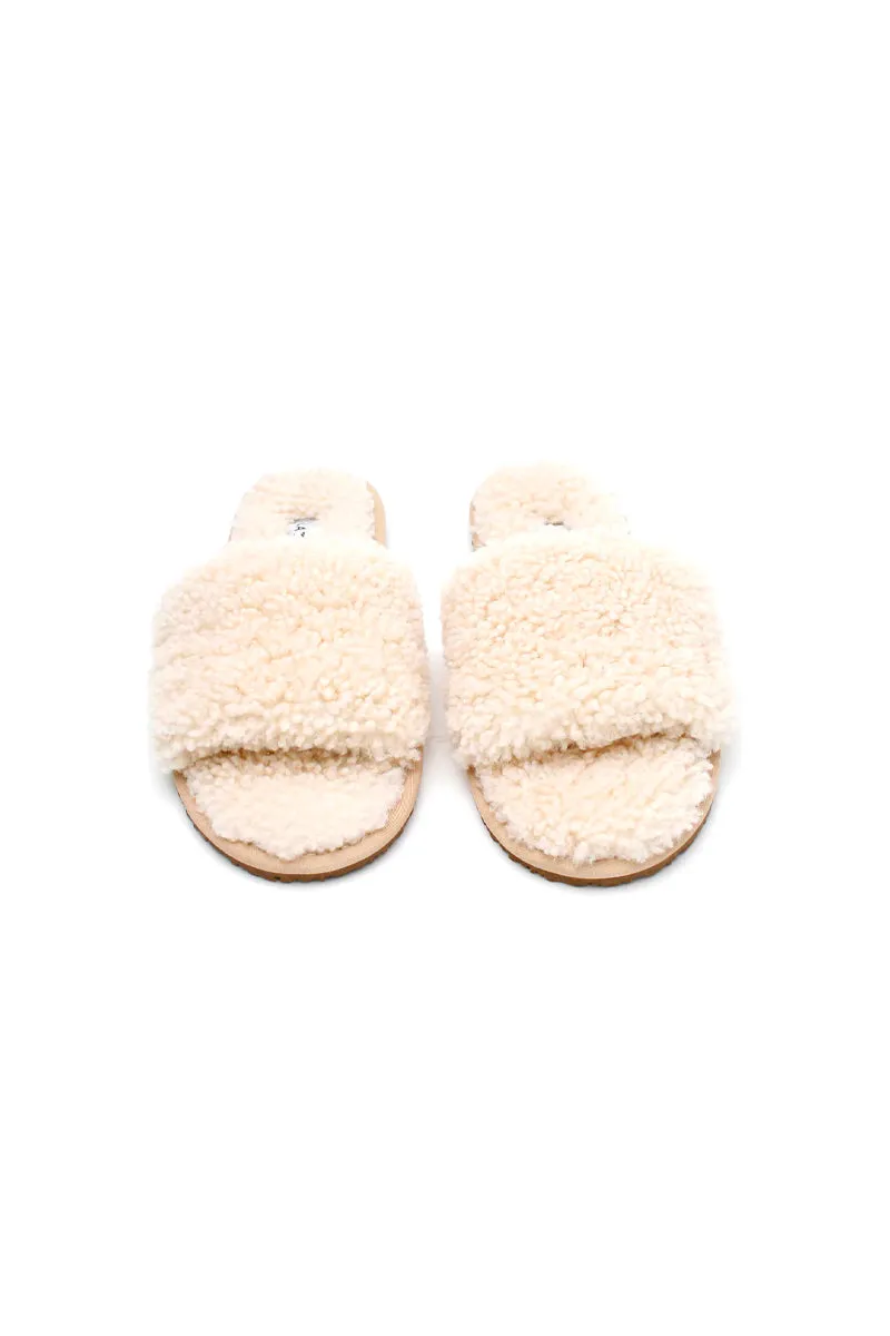 SHEARLING SLIPPER - CREAM