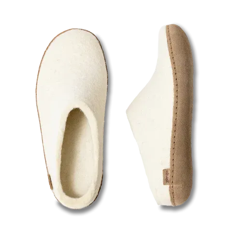 Slip-on with Leather Sole - White