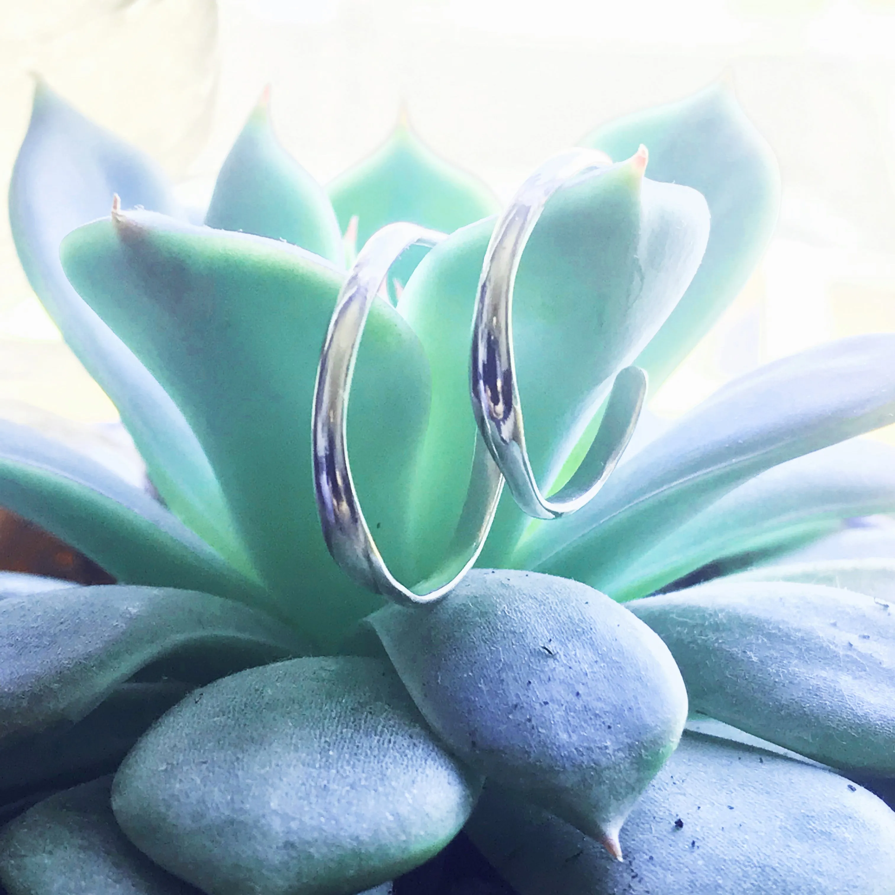 Small Raindrop Hoop Earrings